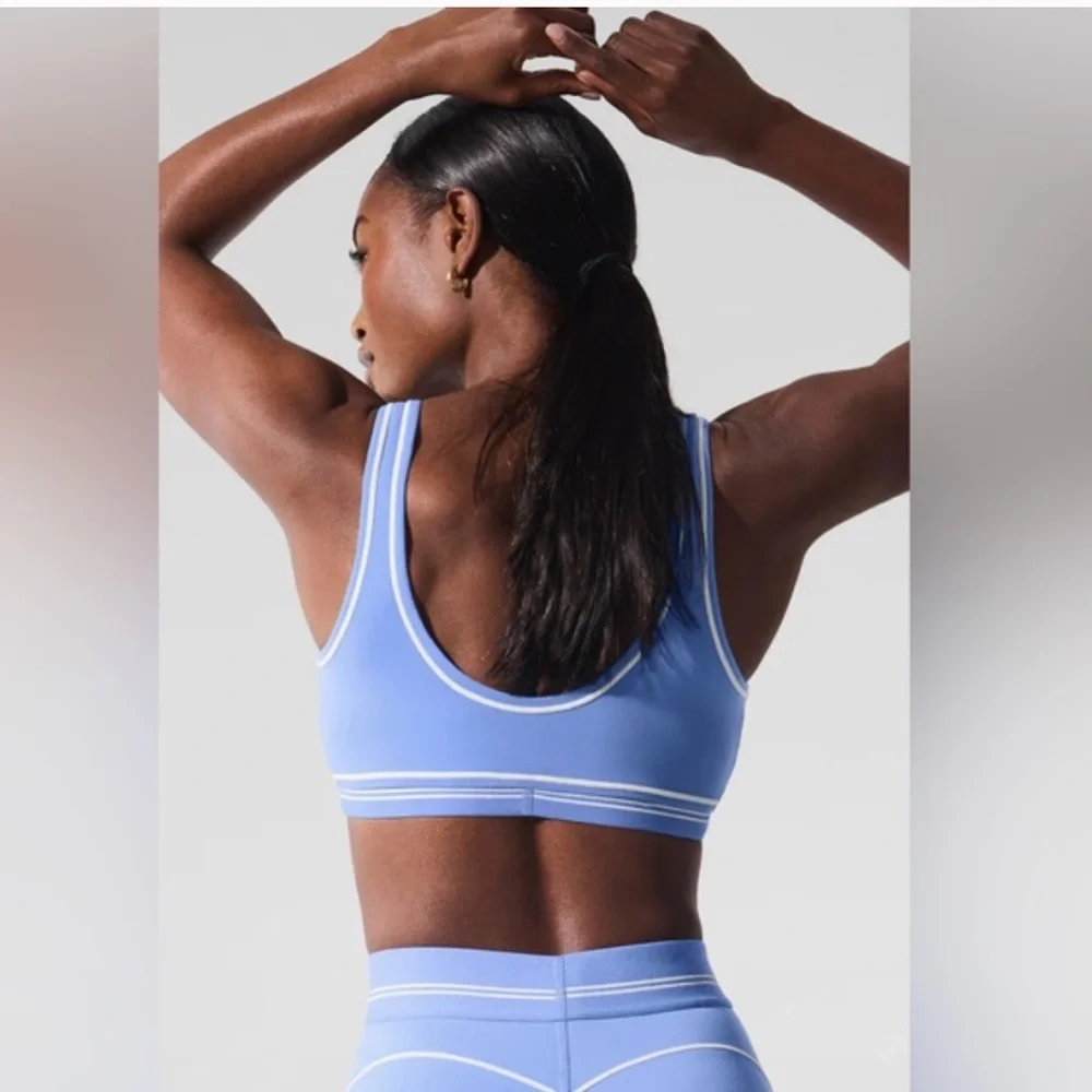 Alo Airbrush Heart Throb Bra Crystal Clear Blue - Picture 2 of 5